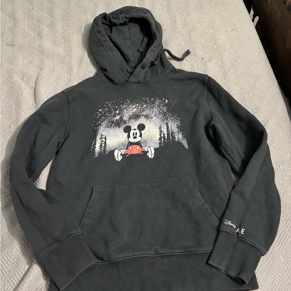 Disney Black Hoodie with Mickey Mouse Design